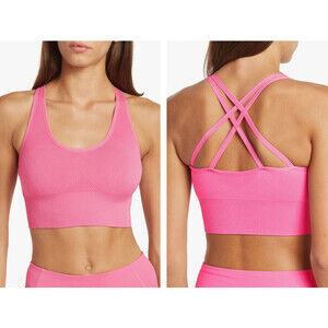 Z By Zella Women's Seamless Crossback Bralette In Pink Size S
